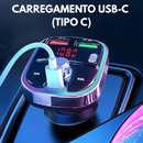 Carregador Transmissor Veicular MP3 Player Bluetooth RGB 18W INOVA CAR-3465