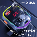 Carregador Transmissor Veicular MP3 Player Bluetooth RGB 18W INOVA CAR-3465
