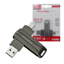 Pendrive 64GB Unidade Flash TIPO-C para USB 3.0 de Alta Velocidade Kapbom KA-R64