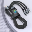 Cabo Carregador 3 in 1 conexão Tipo-C / V8 / Lightning de 1 metro 100W Altomex AL-454-3IN1